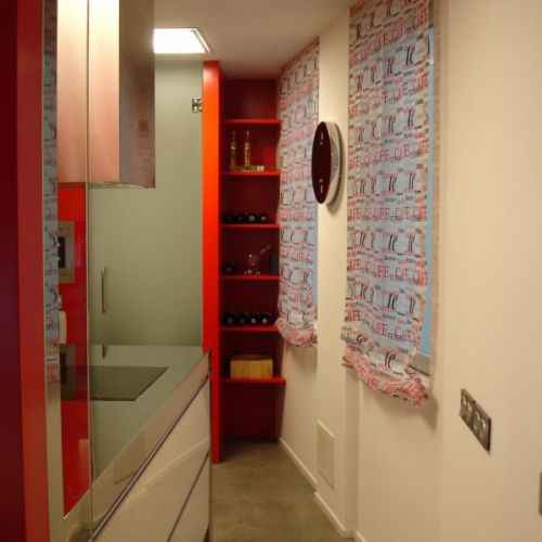 Estor de paqueto en cocina